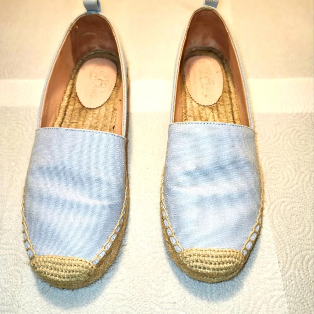 J.crew blue espadrilles summer beach women sz 8.5